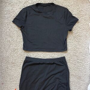 Black Women's two piece set